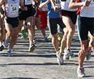 Deelnemers aan de marathon